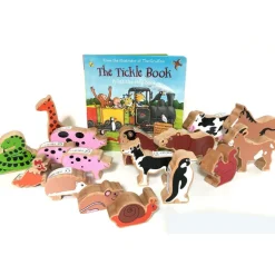 Tickle Book Story Sack with Lanka Kade Wooden Animals