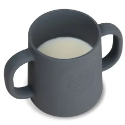 Tum Tum Grey Silicone 3 Way Trainer Cup with Straw