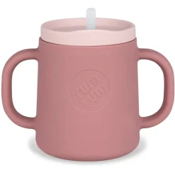 Tum Tum Silicone Pink 3 Way Trainer Cup with Straw