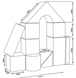 Velinda Castle Block Set 11pcs (Direct Shipping Item - UK Only)