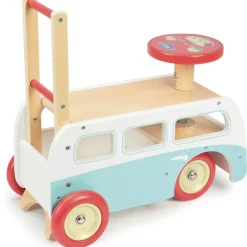 Vilac 2 In 1 Retro Wooden Camper Van Walker VIL1011S (Direct Shipping)