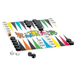 Vilac Keith Haring 2 In 1 Backgammon & Draughts Set VIL9228 (Direct Shipping)