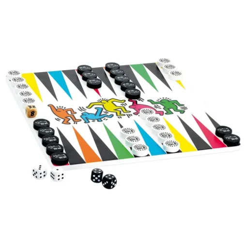 Vilac Keith Haring 2 In 1 Backgammon & Draughts Set VIL9228 (Direct Shipping)