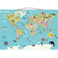Vilac World Magnetic Map VIL7612A (Direct Shipping)