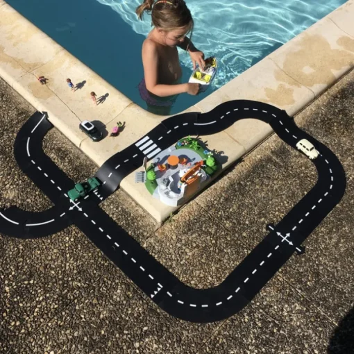 WaytoPlay New Highway Flexible Road Track with Car
