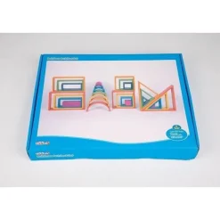 Wooden Rainbow Shapes Architect Building Block Set