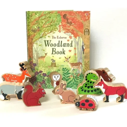 Woodland Story Sack with 9 Lanka Kade Wooden Animals