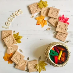 Yellow Door Sensory Leaf Tiles (12)