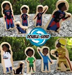 Yellow Door Superhero Wooden Characters
