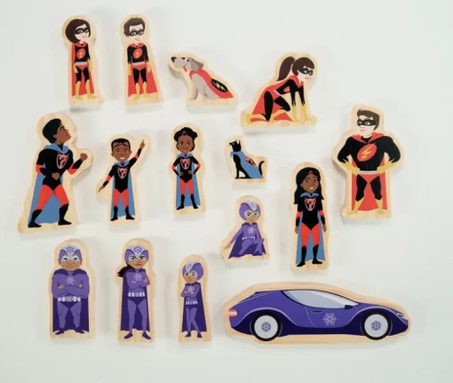 Yellow Door Superhero Wooden Characters